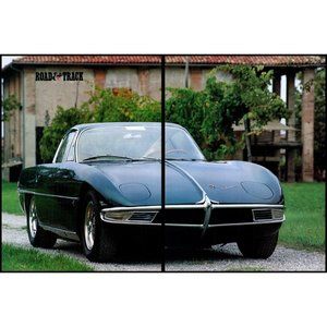 1963 Lamborghini 350 GTV Coupe 2 Page Vintage Print Ad Road & Track 1994 Art